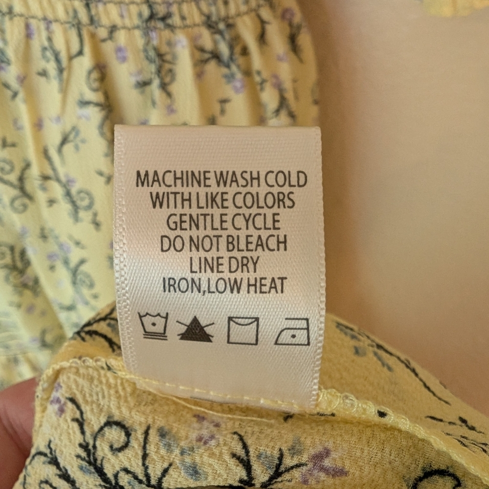 Max Studio Large Floral Yellow Maxi Dress - Picture 12 of 12